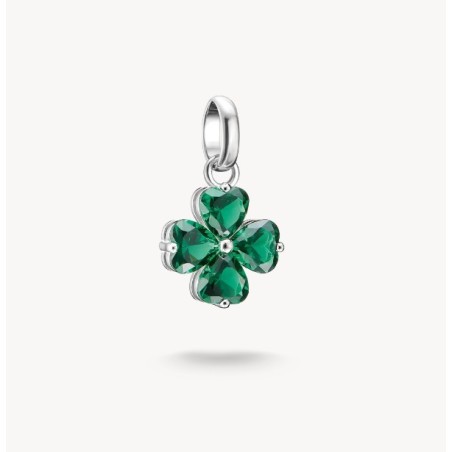 Colgante Charm trébol de cuatro hojas Connect plata