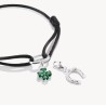 Colgante Charm trébol de cuatro hojas Connect plata