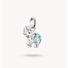 Colgante Charm elefante turquesa Connect plata