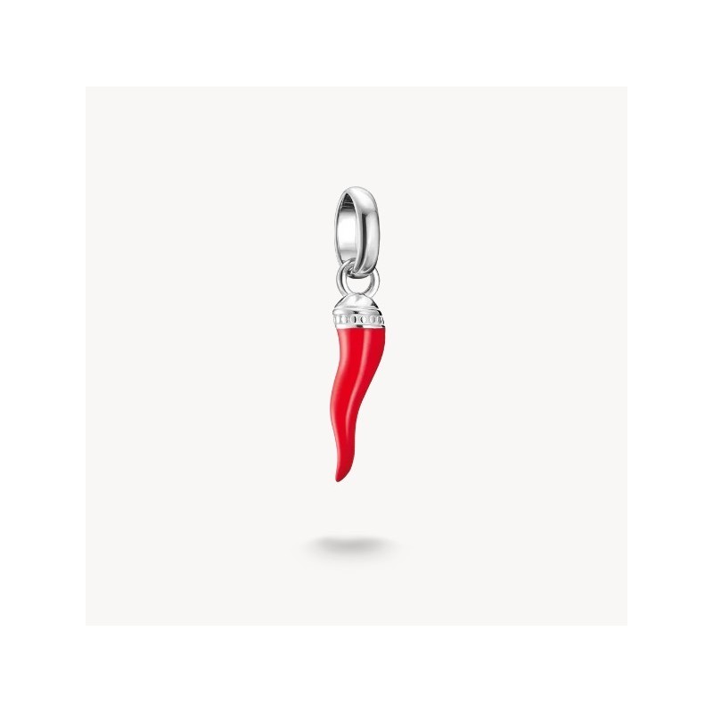 Colgante Charm Cornicello rojo Connect plata