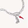 Colgante Charm Cornicello rojo Connect plata