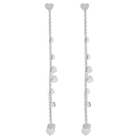 Pendientes Ritmatika Corazones doble cadena