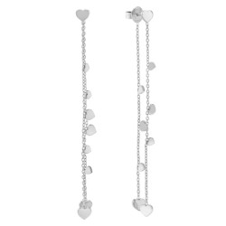 Pendientes Ritmatika Corazones doble cadena