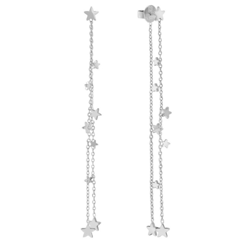 Pendientes Ritmatika Estrellas doble cadena