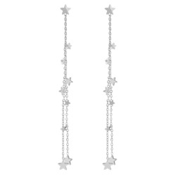 Pendientes Ritmatika Estrellas doble cadena