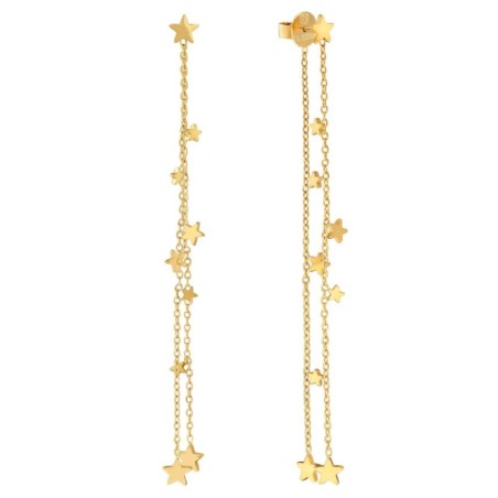 Pendientes Ritmatika Estrellas doble cadena