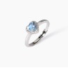 ANILLO CORAZÓN AGUAMARINA