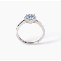 ANILLO CORAZÓN AGUAMARINA