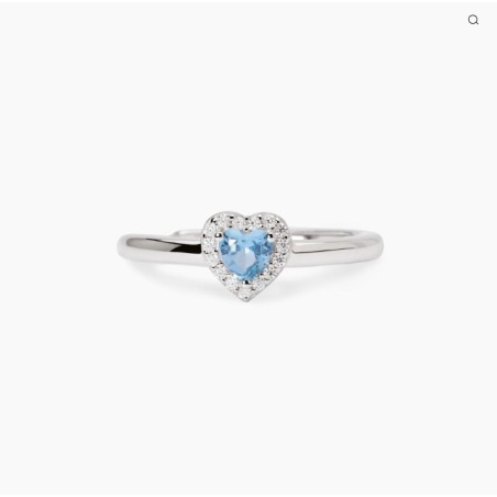 ANILLO CORAZOÓN AGUAMARINA