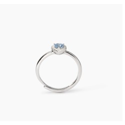 ANILLO CORAZOÓN AGUAMARINA