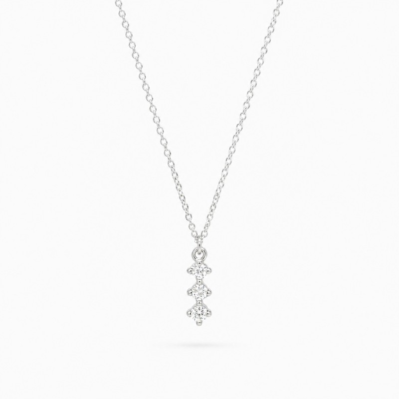 COLLAR ORO BLANCO 3D 0,09CT