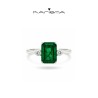 SORTIJA ESMERALDA OCTOGONAL 8*6 Y BTES 0,10CT