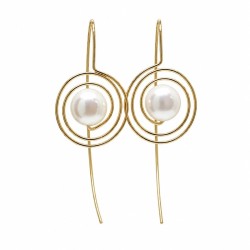 PENDIENTES PERLA ORO
