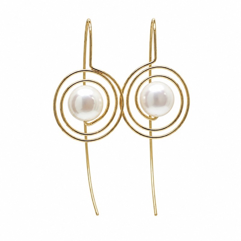 PENDIENTES PERLA ORO