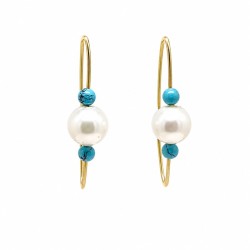 PENDIENTES ORO-PERLA
