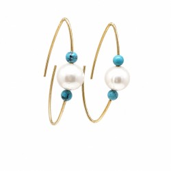 PENDIENTES ORO-PERLA