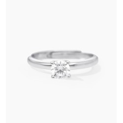 Anillo solitario de plata...