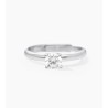 Anillo solitario de plata con circonita
