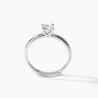Anillo solitario de plata con circonita