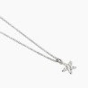 Gargantilla de plata con estrella de mar y circonita.