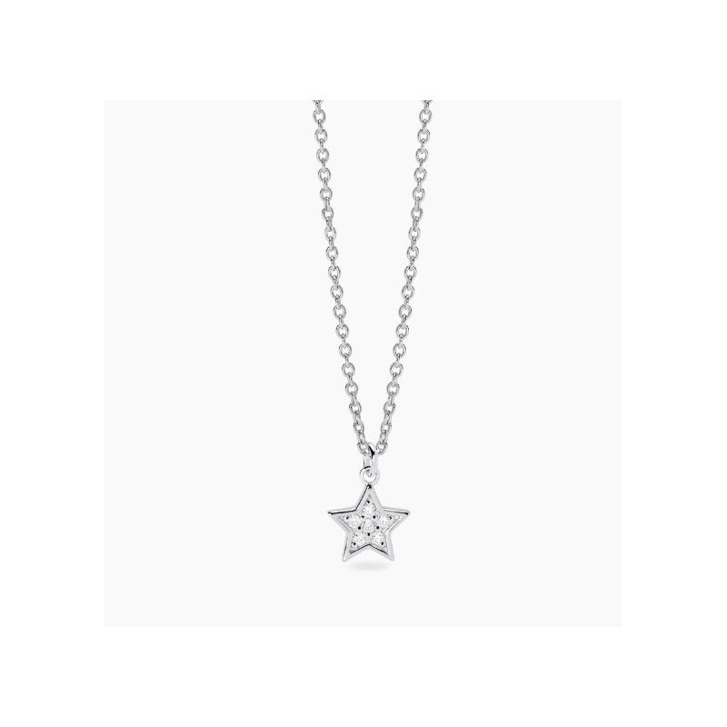 Collar con estrella de diamante cultivado en laboratorio de 0,009 quilates