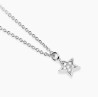 Collar con estrella de diamante cultivado en laboratorio de 0,009 quilates