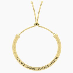 Pulsera ajustable de mujer con frase