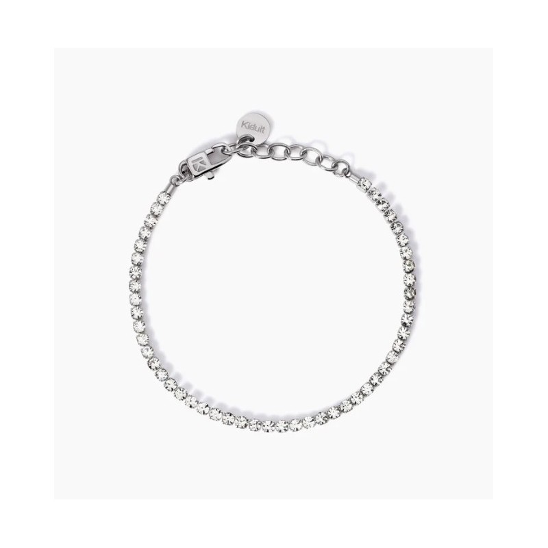 Pulsera de tenis con cristales blancos