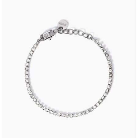 Pulsera de tenis con cristales blancos