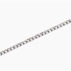 Pulsera de tenis con cristales blancos