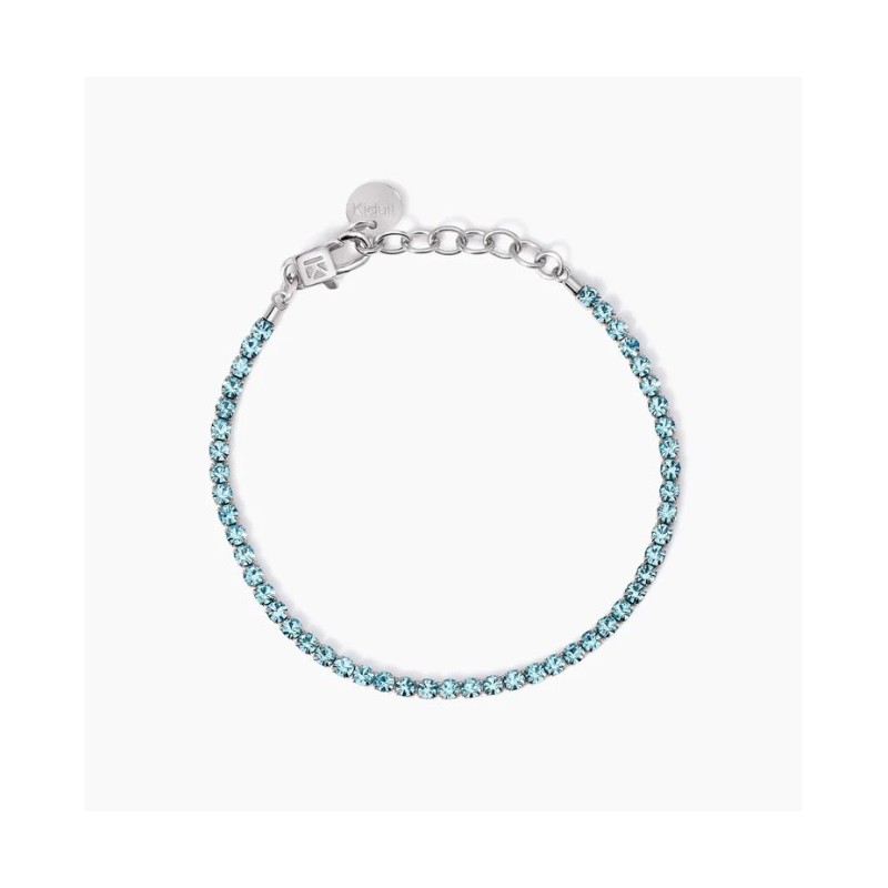 Pulsera de tenis con cristales azules