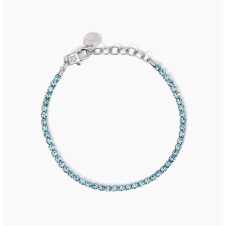 Pulsera de tenis con cristales azules