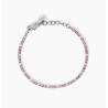 Pulsera de tenis con cristales blancos y rosas