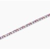 Pulsera de tenis con cristales blancos y rosas