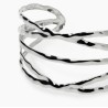 Pulsera de puño de acero martillado