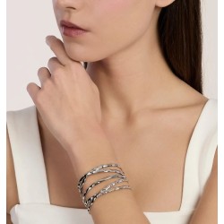 Pulsera de puño de acero martillado