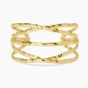 Brazalete rígido de acero dorado
