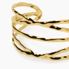 Brazalete rígido de acero dorado