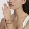 Brazalete rígido de acero dorado