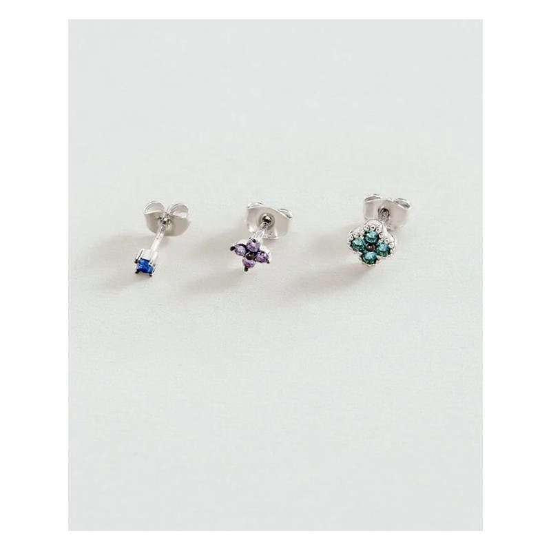 Pendientes cortos FLORES MIX & MATCH