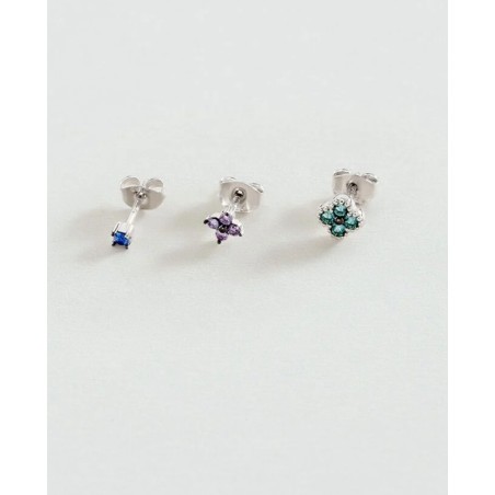 Pendientes cortos FLORES MIX & MATCH