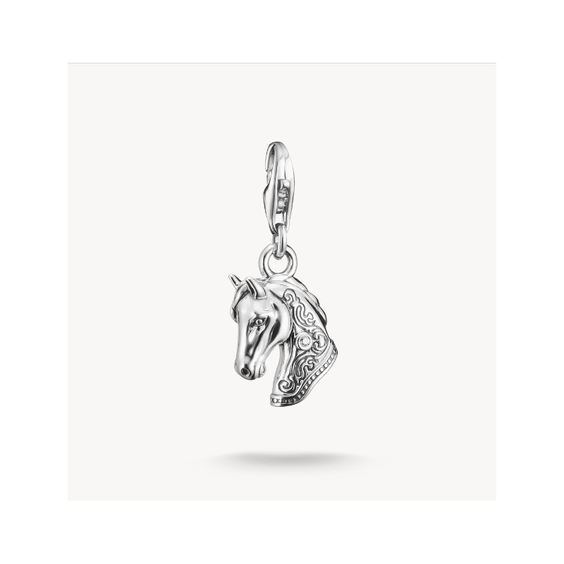 Colgante Charm cabeza de caballo Original plata