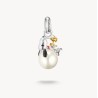 Peanuts™ Charm Snoopy con Woodstock sobre perla – Connect