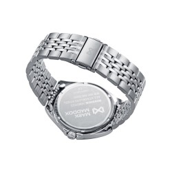 Reloj caja de acero con bisel en verde 10 Atm, brazalete de acero,movimiento cuarzo