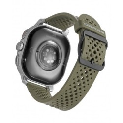 Reloj Smart caja de metal con correa de silicona verde