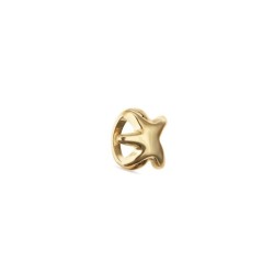 Anillo bañado en oro con estrella de mar