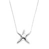 Collar medio bañado en plata con estrella de mar