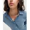 Collar medio bañado en plata con estrella de mar