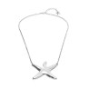 Collar medio bañado en plata con estrella de mar