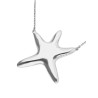 Collar medio bañado en plata con estrella de mar